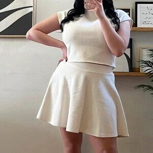 Zara cream top and skirt coord set size L